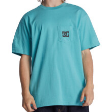 T-shirt DC Shoes manches courtes en coton pour homme, poche étoile DC bleu clair