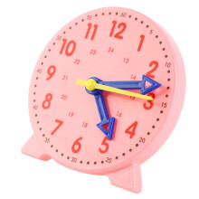 Pink 10cm 3-Pointer Uhrenlehrhilfe, 24-Stunden-System für Kinder