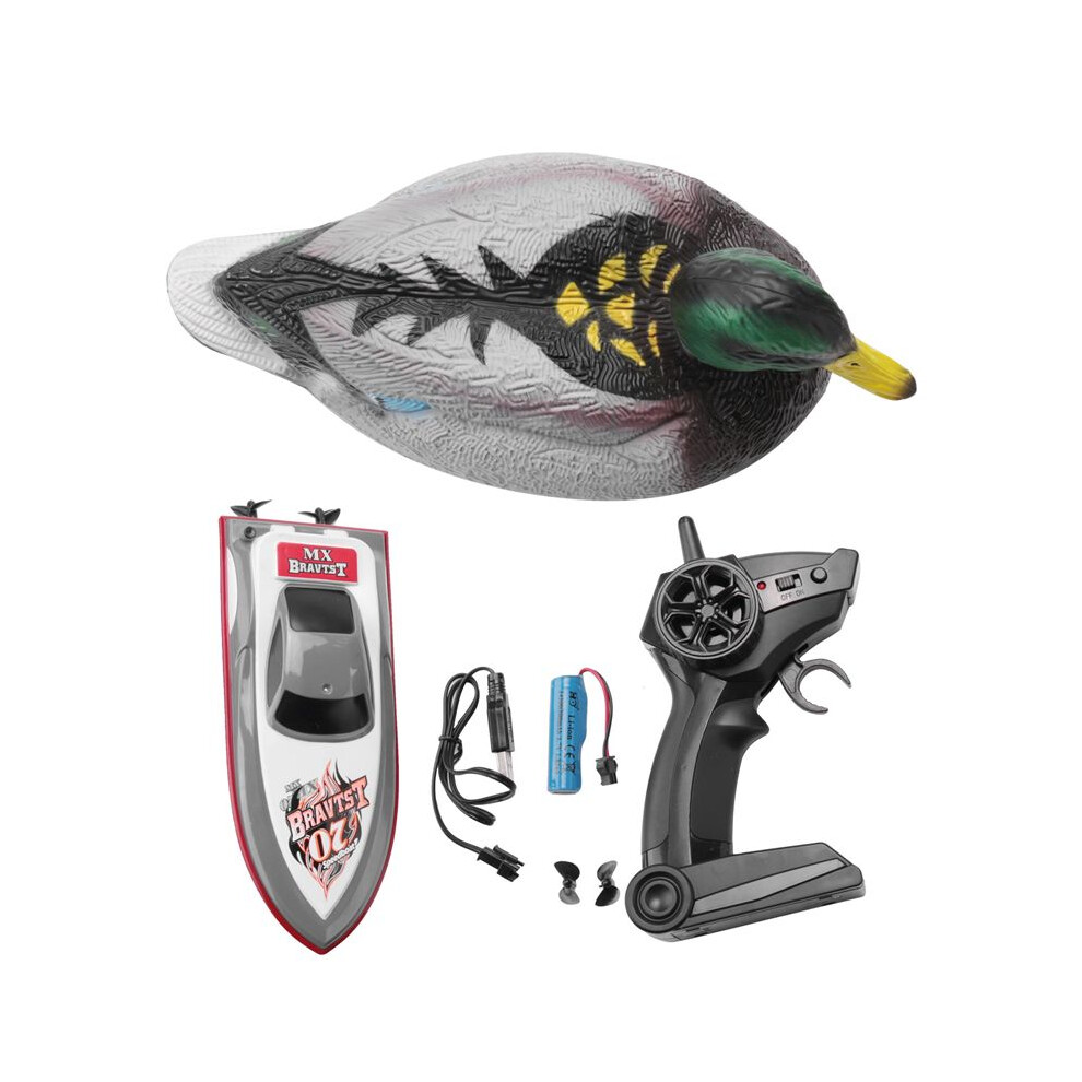 V201 RC Boat RC Duck Boat 2.4Ghz Hunting Motion Remote Control Duck Boat Waterproof for Swimming Pool Pond Garden Decor