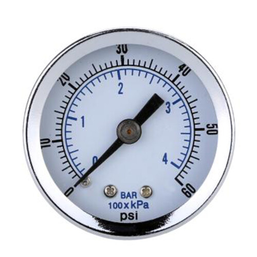 2Stk Stahl Manometer Luftdruckmesser Weiß Dualskala