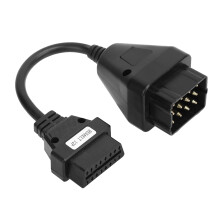 Plug and Play OBD1 till OBD2-adapter Diagnostisk förlängningskabelkontakt Flexibel och hållbar fordonsskannerkontakt för populär