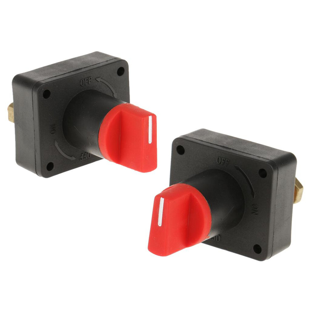 2Pcs 100A Battery Master Disconnect Rotary Cut Off Isolator Switch For 6901423036529