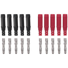 10 StüCk 4Mm Bananen Stecker LöTen DIY Bananen Stecker Stecker Adapter für Multi Meter PrüF Kabel Sonden