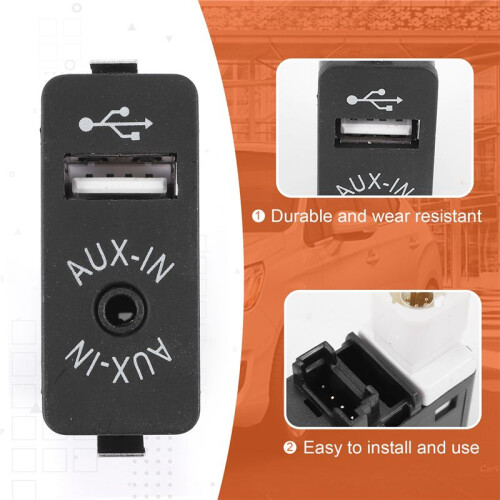 Car USB AUX In Plug Auxiliary Input Socket Adapter for  E81 E87 E90 F10 F12 E70 X4 X5 X6 2