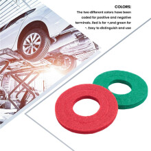 12 Pieces Battery Terminal Anti Corrosion Washers Fiber Battery Terminal Protector, 6 Red and 6 Green