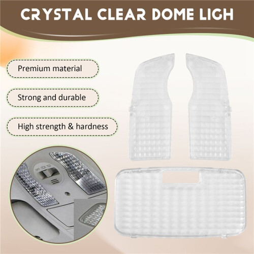 3Pcs Car Crystal Clear Interior Map Dome Light Reading Light Cover for  Prius 2010 - 2015 1
