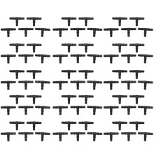Drip Irrigation Barbed Connectors, Universal Barbed Tee Fittings 100Pcs, Fits 1/4 inch Drip Tubing (4/7mm Tee Pipe)
