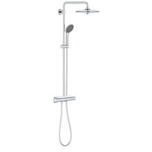 GROHE Chrome Vitalio Joy 26403001 260 Shower System with Thermostat for Wall Mounting, Ø 260 mm