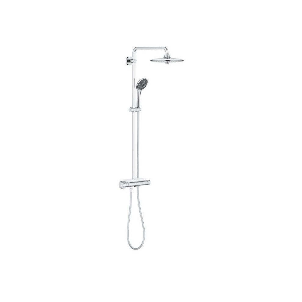 Grohe Chrome Vitalio Joy 26403001 260 Shower System With Thermostat For Wall Mounting, Ã 260 Mm 4005176417962