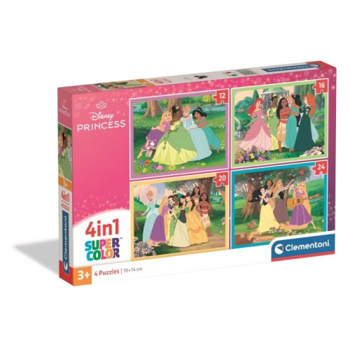 Clementoni CLEMENTONI - Puzzle 4 in 1 - Disney Prinzessin