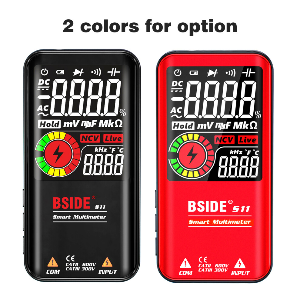 Rechargeable Bside S11 Multimeter 9999 Counts Lcd Resistance Capacitance Meter 7901378607255