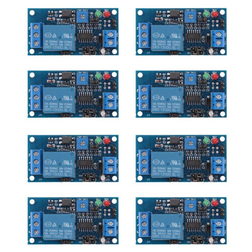 8X 12V  Fördröjning Relä Fördröjning Slå på/Fördröjning Slå Av  Module med Timer