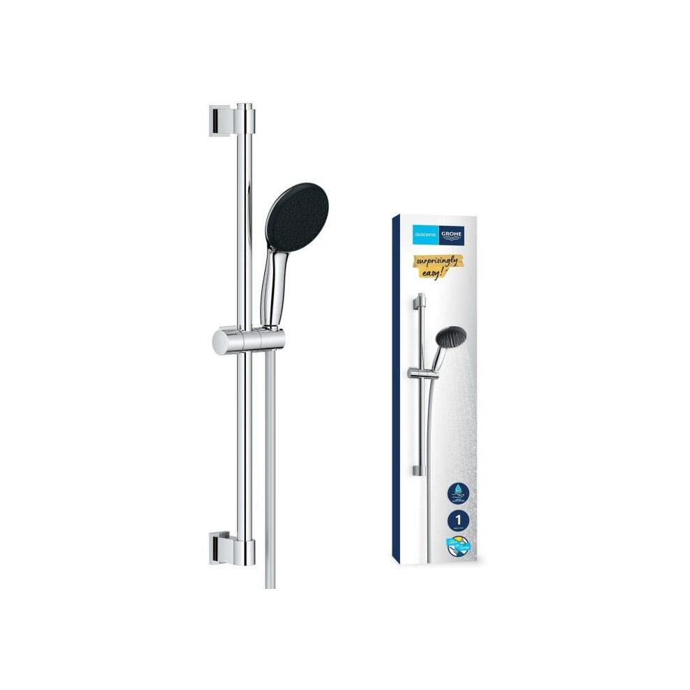 Grohe Shower Set With Single Jet Showerhead, 60Cm Bar And 1.75M Hose - Vitalio Start 110 27942001 - Water-Saving - Chrome