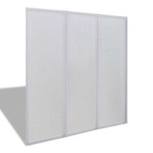 Paratia per vasca da bagno a 3 pannelli ripiegabili 141 x 132 cm