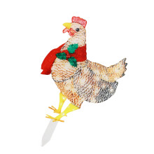 Christmas Chicken LED Light Decor for Garden & Indoor, 39.8x25cm