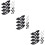 60Stk Paddelhalter Für , ABS Kunststoff, , Rostfrei 9
