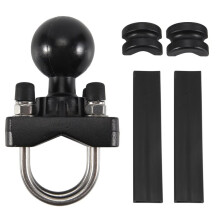 Double U-Bolt Motorcycle Bike Handlebar Rail Mount Base with 1.5 Inch for Camera for for