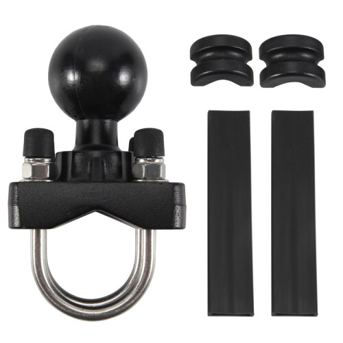 Base de Montagem em Trilho de Guiador para Motocicleta com Parafuso Duplo em U com Esfera de 1,5 Polegadas para Câmera  para  para