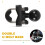 Base de Montagem em Trilho de Guiador para Motocicleta com Parafuso Duplo em U com Esfera de 1,5 Polegadas para Câmera  para  para 5
