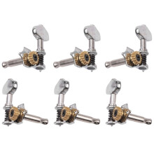 3L3R 6Pcs 1:18 Guitar String Tuning Pegs Tuner Machine Heads Knobs Tuning Keys for Acoustic or Electric Guitar Silver