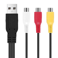 USB auf 3RCA Kabel USB Buchse auf 3 RCA Rgb Video AV Verbund Werkstoff Adapter Konverter Kabel Kabel Anschluss Kabel für TV PC DVR