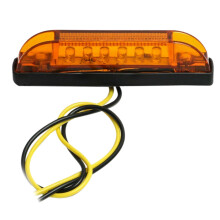 luz led âmbar de 4 polegadas 12v selada para luzes de barra utilitária 6led rv marinho