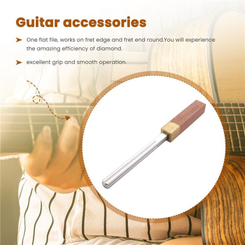 Guitar Fret Crowning File,Fret  File,Fret End Rounded Tool,Three Radius Slot&File,Multi-Function Guitar Fret Tools 2