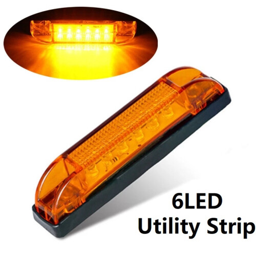 luz led âmbar de 4 polegadas 12v selada para luzes de barra utilitária 6led rv  marinho 1