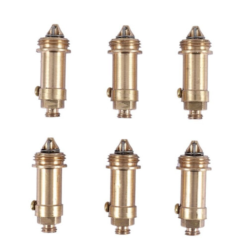 6 PCS Sink Plug Replacement Basin Bath Waste Click Clack Spring Brass Plug Bolt for Kitchen Sink Bath Tub Drain Stopper
