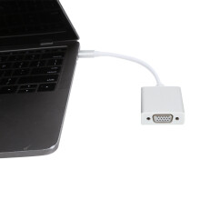 TypeC to VGA Adapter Silver Durable Small Male to Female Converter for Mac OS X