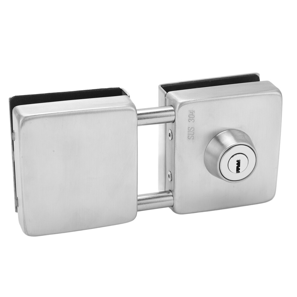 Stainless Steel Frameless Glass Gate Lock 2Pcs Push Lock Corrosion Resistant 5041377073308