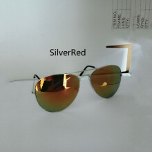 (SilverRed)The New Colorful Coating Sunglasses Uv400 Radiation Classic Sunglasses Women