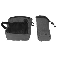 Tragbare Hundeleckerchen-Tasche mit Wasserflaschenhalter, Hüfttasche 18x15x6 cm