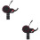 2Pièces Écran Affichage Électrique 6 Broches Noir Durable 8