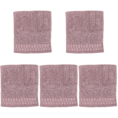 5Pièces Serviettes Mains En Coton Long Fût Absorbant 2