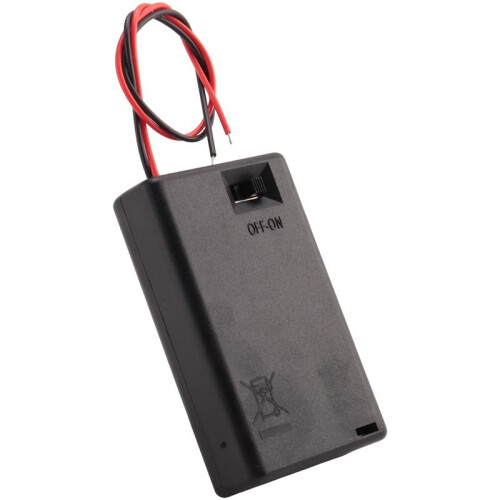 2 Pcs 3 x AAA 4.5V Battery Holder Case Box Wired /OFF  w Cover 2