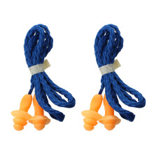 2 x Ohrstoepsel mit Schnur Anti-Laerm Reise Ohrstecker Orange