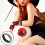 2Pcs White Rivet + Black Rivet Punk Pyramid Studded Artificial Leather Bracelet Wristband 5