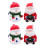 4Pièces Mini Statues Résine Décorations Noël Assorties Pour 6