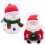 4Pièces Mini Statues Résine Décorations Noël Assorties Pour 2