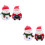 4Pièces Mini Statues Résine Décorations Noël Assorties Pour 5
