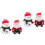 4Pièces Mini Statues Résine Décorations Noël Assorties Pour 7