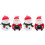 4Pièces Mini Statues Résine Décorations Noël Assorties Pour 9