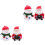4Pièces Mini Statues Résine Décorations Noël Assorties Pour 8