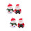 4Pièces Mini Statues Résine Décorations Noël Assorties Pour 4
