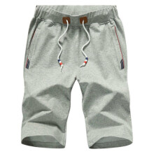 (Light Gray 2,3XL)Pantalones cortos cómodos informales de verano para hombre holgados gimnasio deporte jogger pantalones deportivos playa