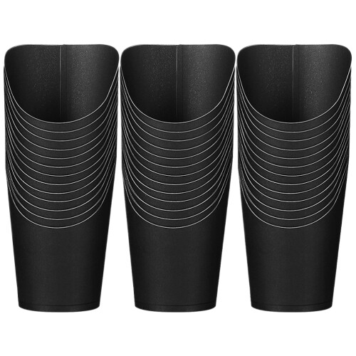 100Pièces Frites Jetables En Kraft Noir Pour Usage 1
