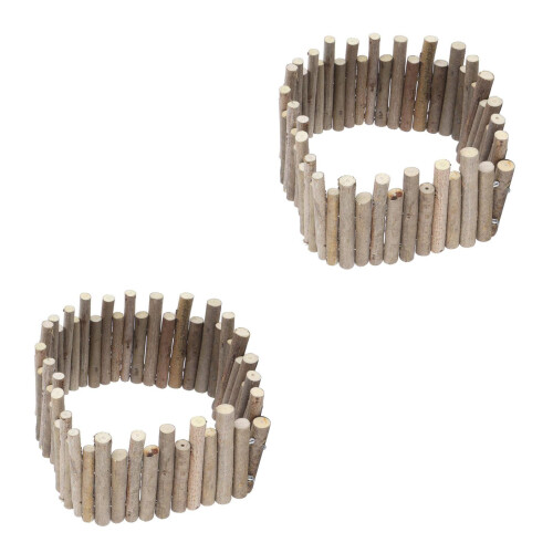 2Pièces Clôture Simulée Hamster Bois Pour Enfants Durable 1