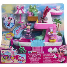 Interaktives Spielzeug - DISNEY MINNIE MOUSE - Minnies Yacht - Yacht mit 14 Zubehörteilen, wechselbaren Outfits und Pool