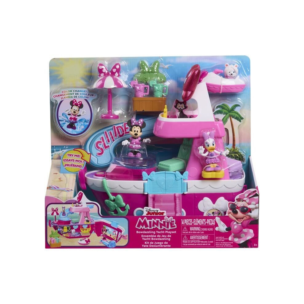 Photos - Toy Car Disney Interactive Toy - MINNIE MOUSE - Minnie's Yacht - Yacht with 14 accessories, changing outfits, and pool